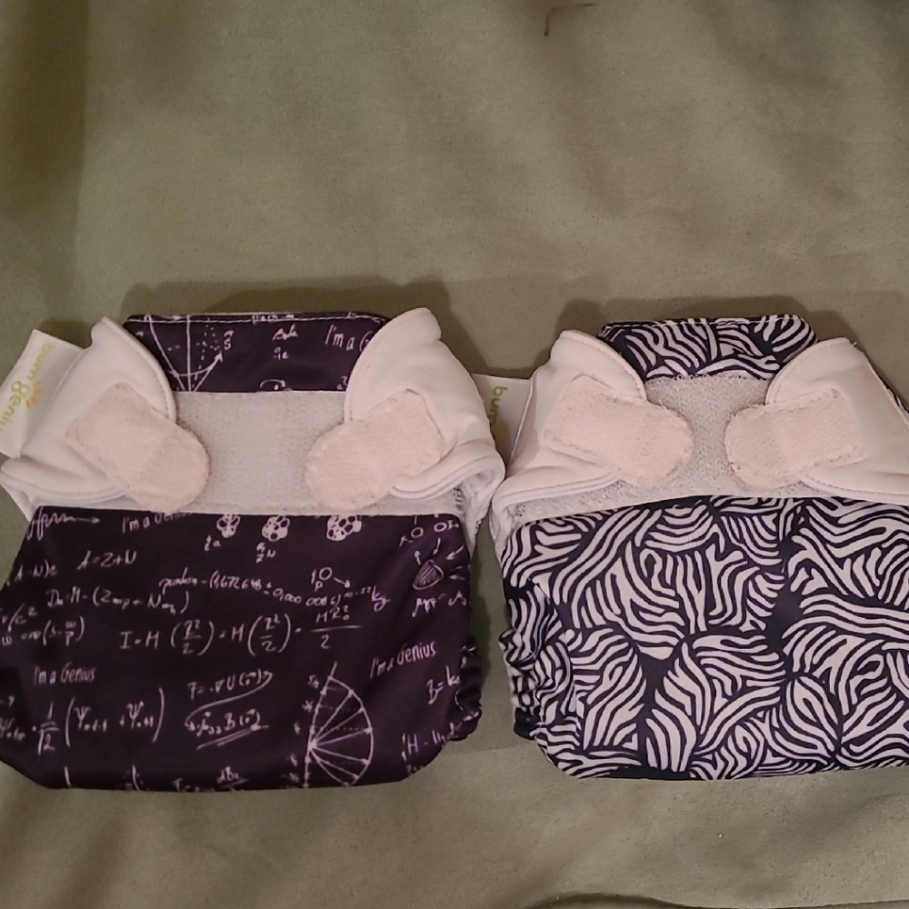 BumGenius Diaper Covers - Purple and Black Patterns